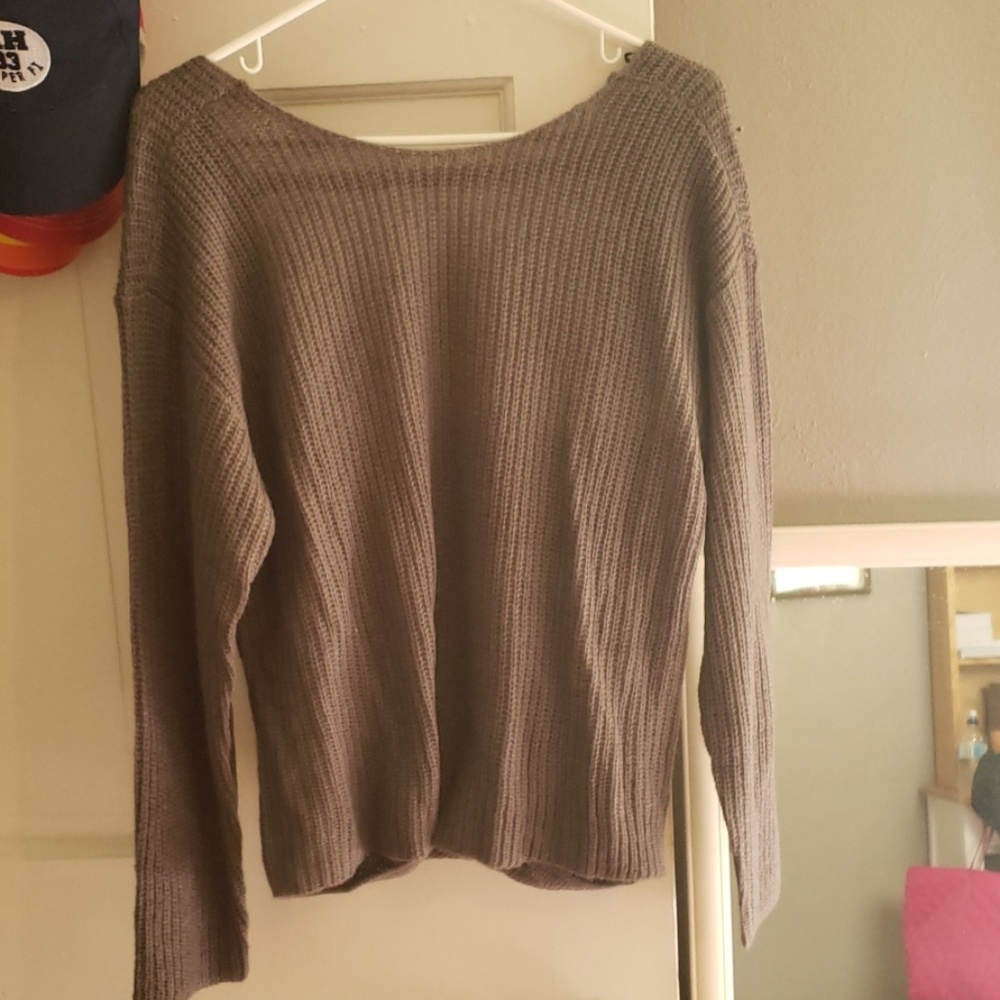 Open back sweater